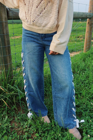 Wild Side Lace-Up Jeans