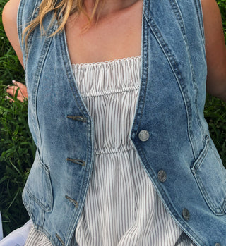 First Page Denim Vest