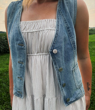First Page Denim Vest