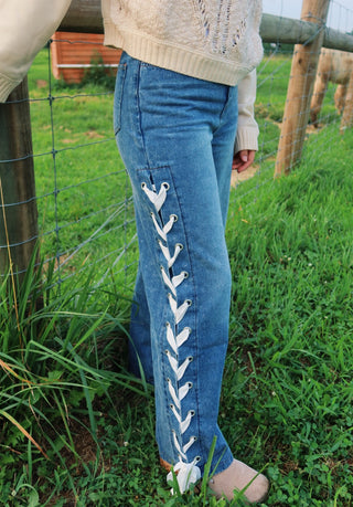 Wild Side Lace-Up Jeans