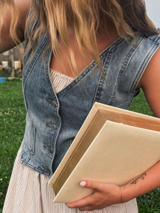 First Page Denim Vest