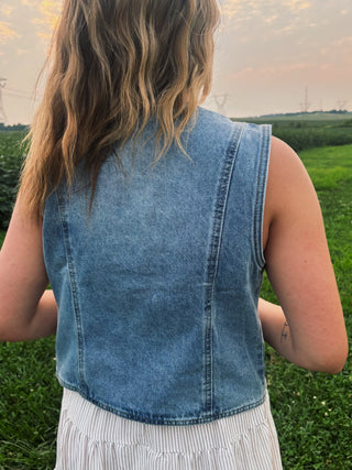 First Page Denim Vest