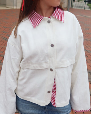 Gingham Game-Day Jacket