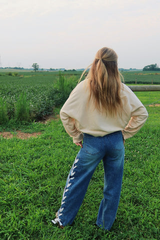 Wild Side Lace-Up Jeans